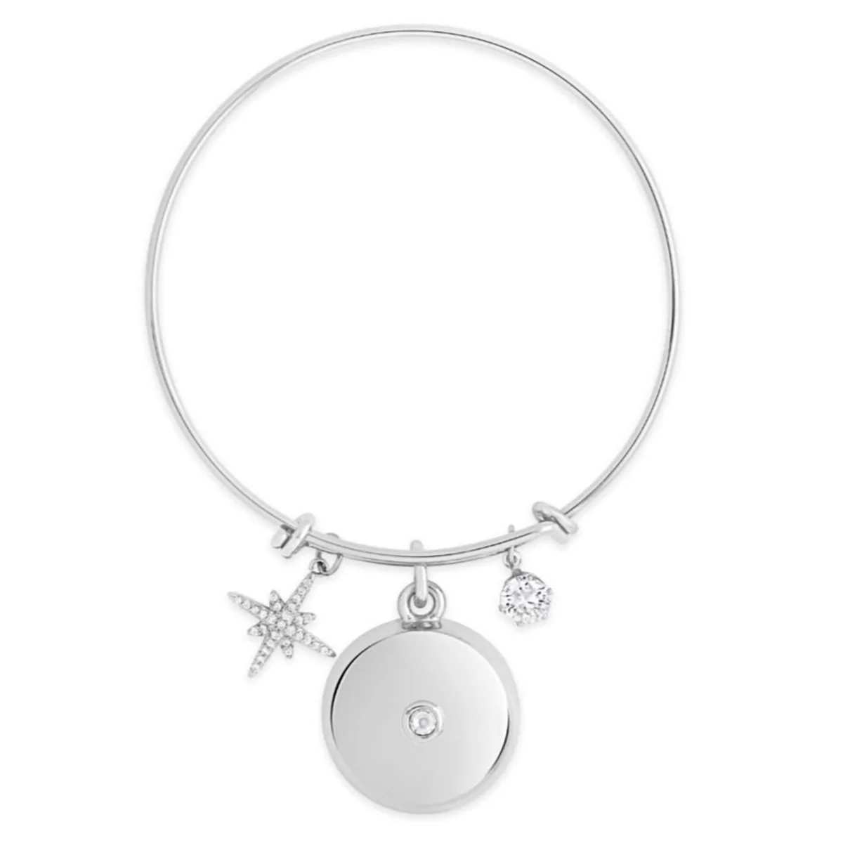 Safety Star Burst Charm Bracelet with Crystal Pendant - Image 9