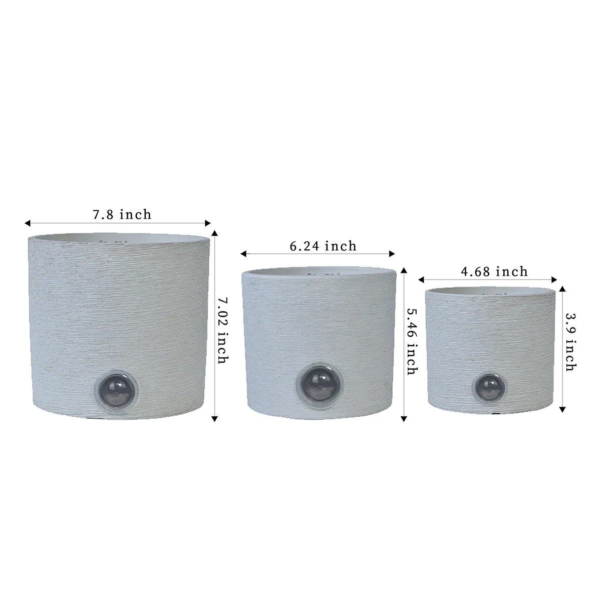 Self-Watering Cylinder Pot System for Indoor Plants (Set of 3) - Image 11
