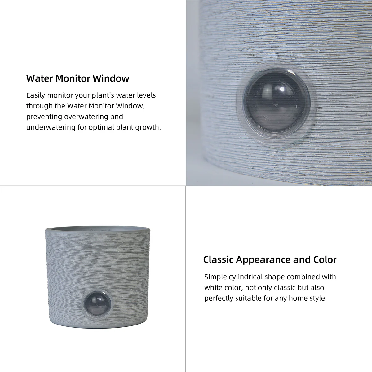 Self-Watering Cylinder Pot System for Indoor Plants (Set of 3) - Image 5