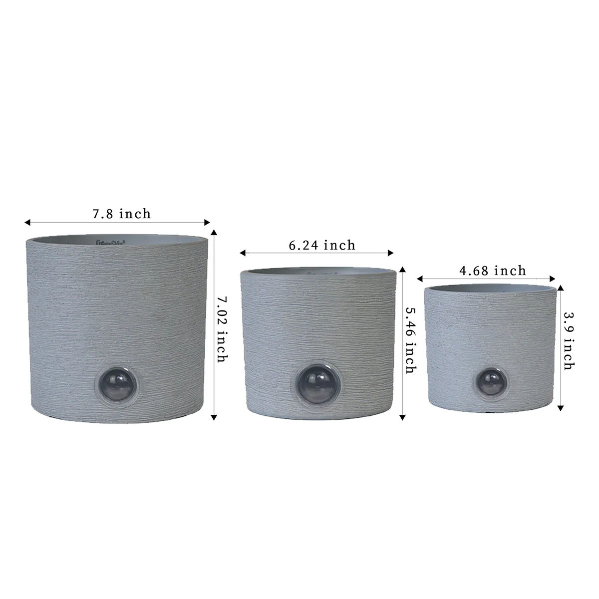 Self-Watering Cylinder Pot System for Indoor Plants (Set of 3) - Image 6