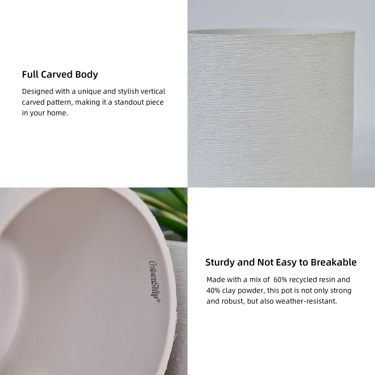 Self-Watering Cylinder Pot System for Indoor Plants (Set of 3) - Image 8