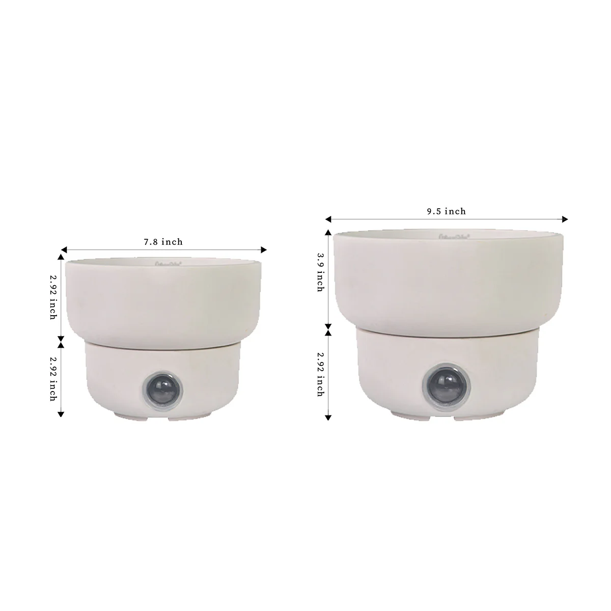 Self-Watering Low Bowl Pot System for Indoor Plants (Set of 2) - Image 5