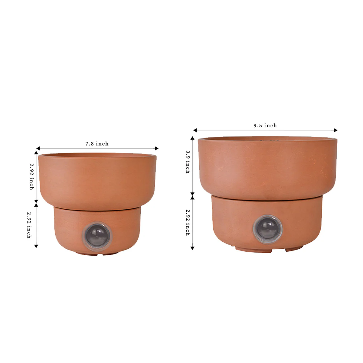 Self-Watering Low Bowl Pot System for Indoor Plants (Set of 2) - Image 8