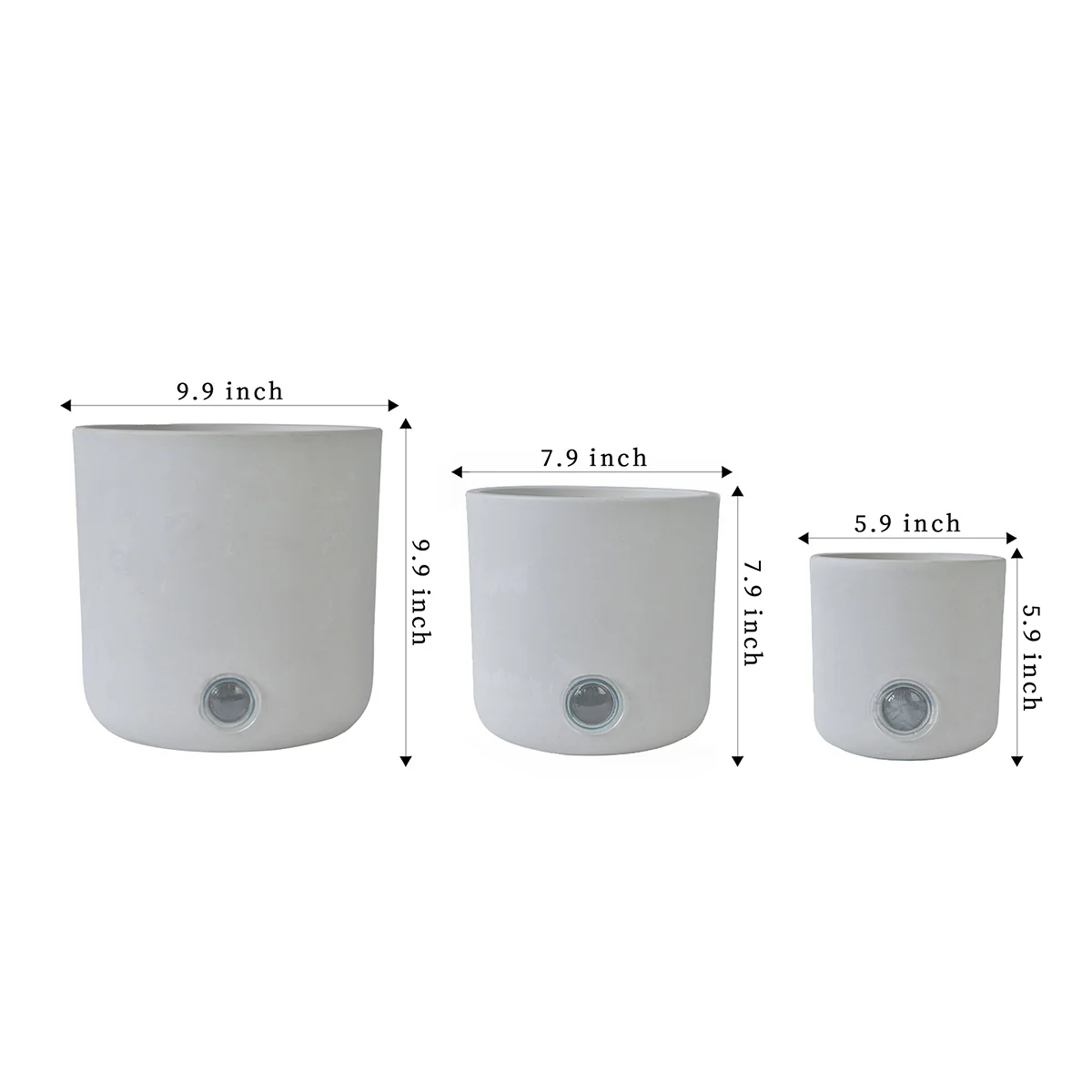Self-Watering Tall Cylinder Pot System for Indoor Plants (Set of 3) - Image 10