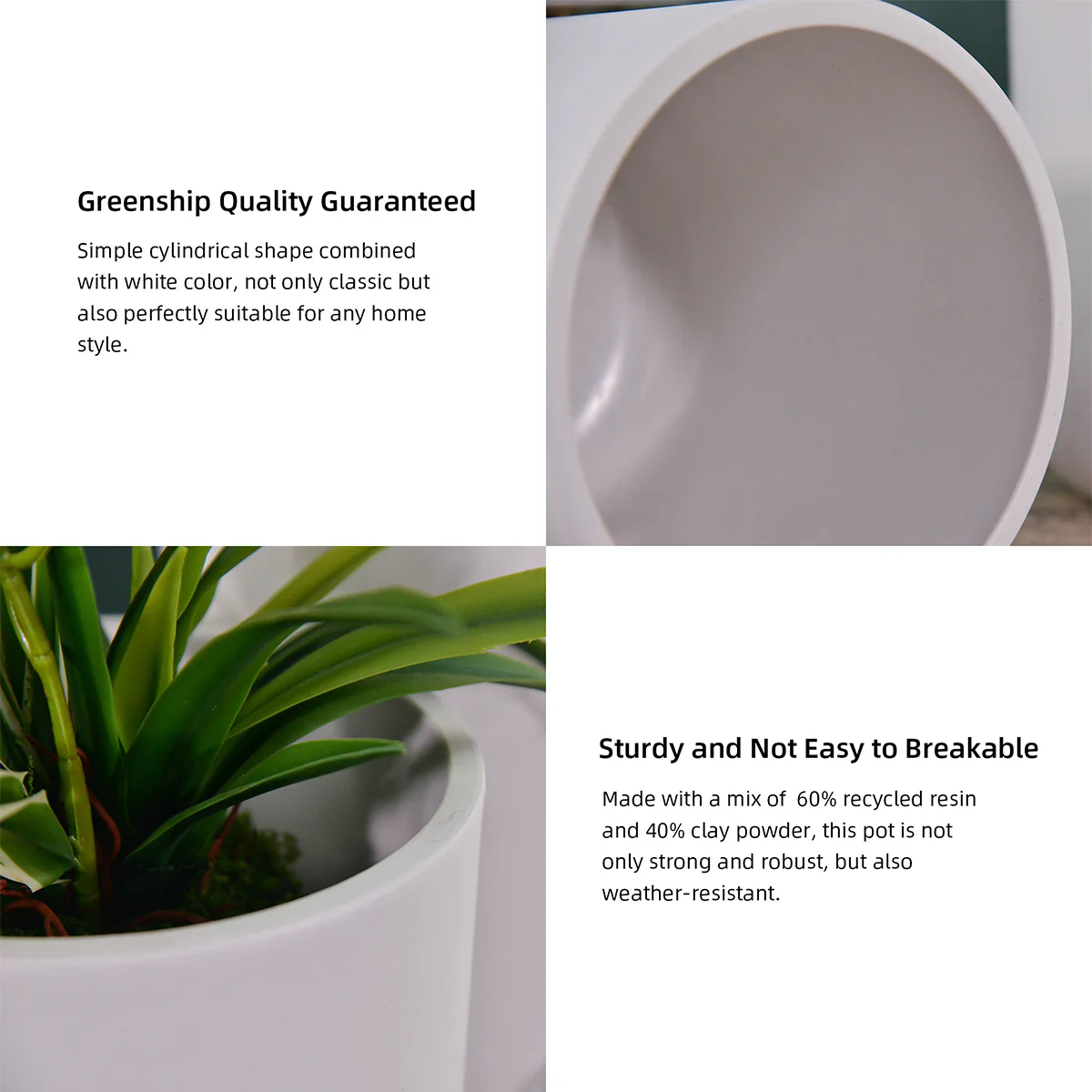 Self-Watering Tall Cylinder Pot System for Indoor Plants (Set of 3) - Image 11