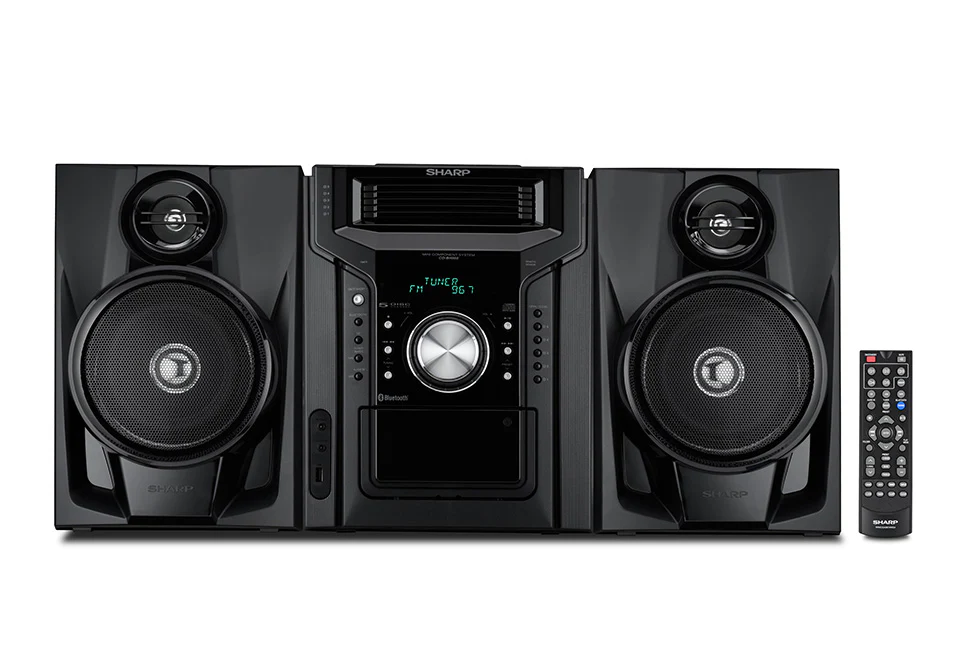 Sharp® CD-BH950 5-Disc Mini Shelf Speaker System with Cassette and Bluetooth - Image 2