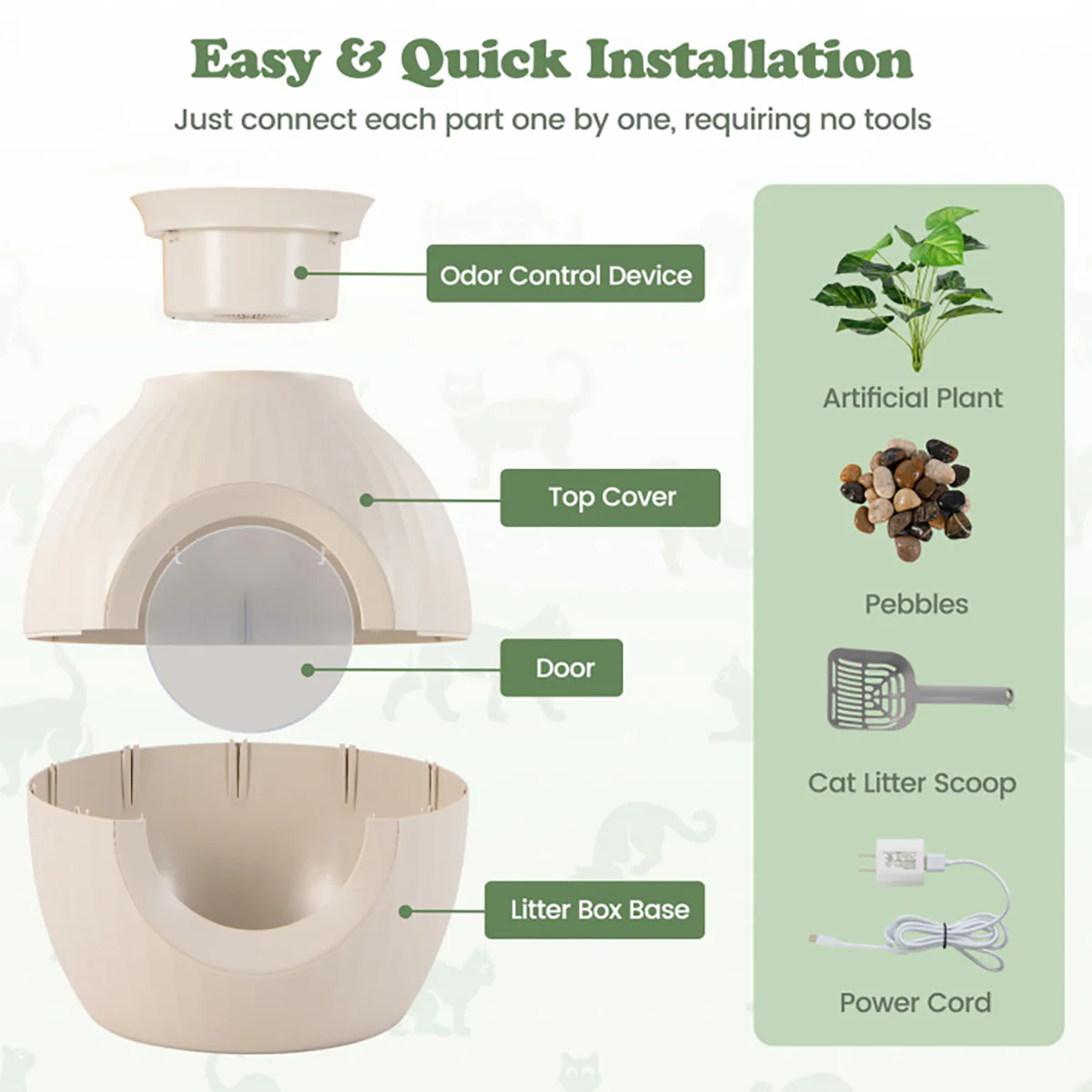 Smart Plant Hidden Litter Box with Odor Control - Image 5