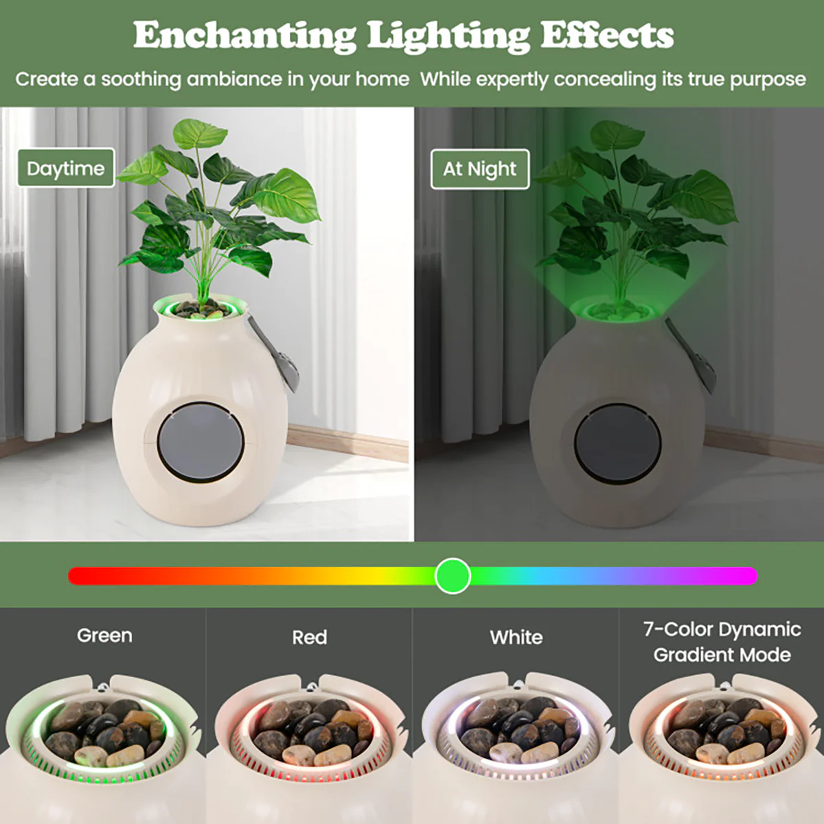 Smart Plant Hidden Litter Box with Odor Control - Image 7