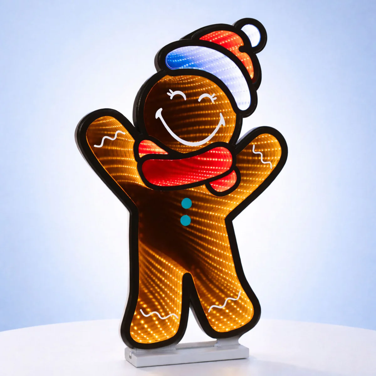 SmileyWorld Gingerbread Man LED Infinity Light - Image 3