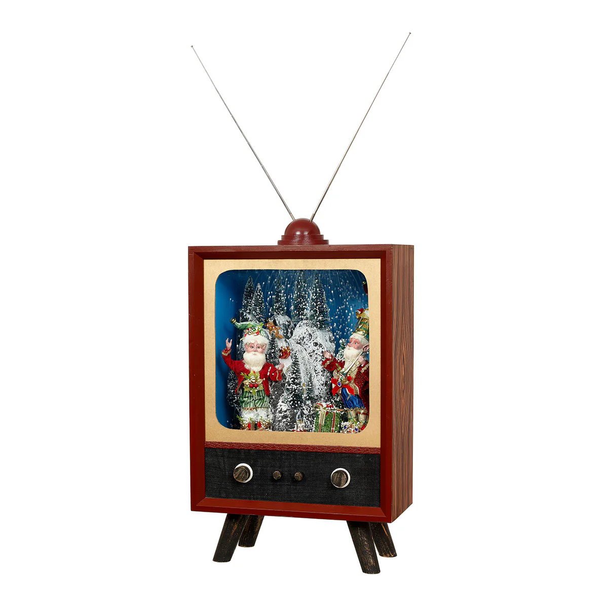 Snowing Retro TV with Elves - Image 2