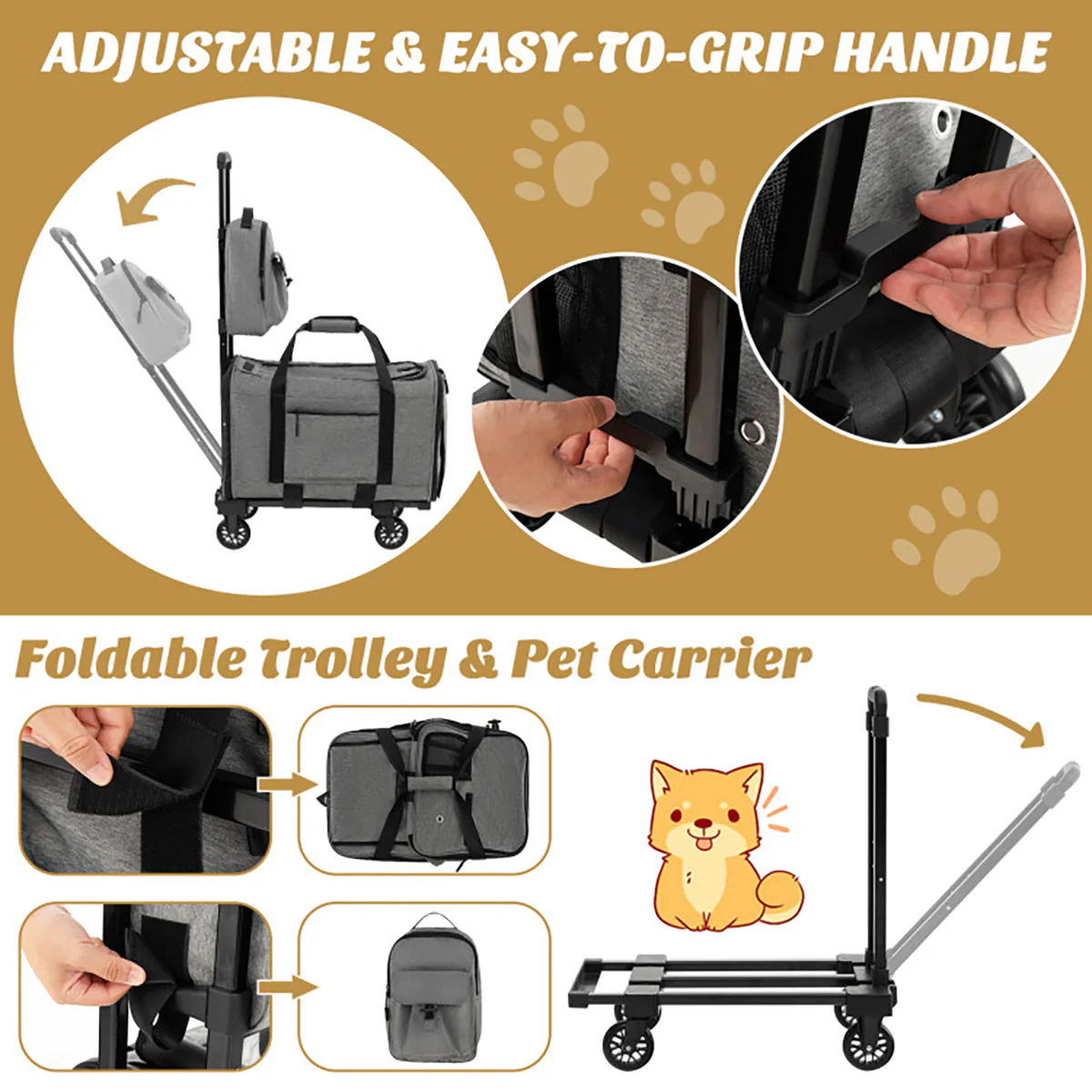 Soft Rolling Pet Carrier - Image 5