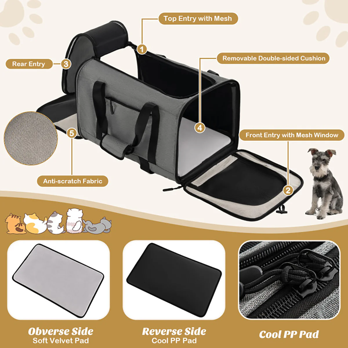Soft Rolling Pet Carrier - Image 6