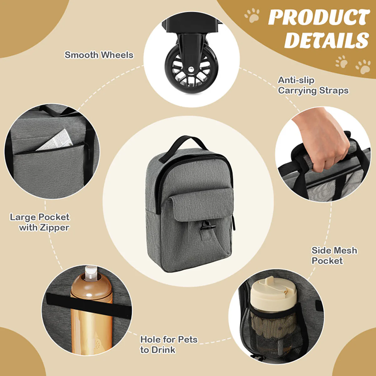 Soft Rolling Pet Carrier - Image 7