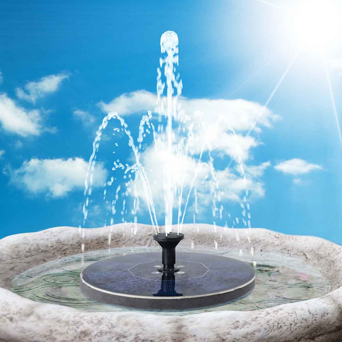 Solar Color-Changing Water Fountain - Image 2