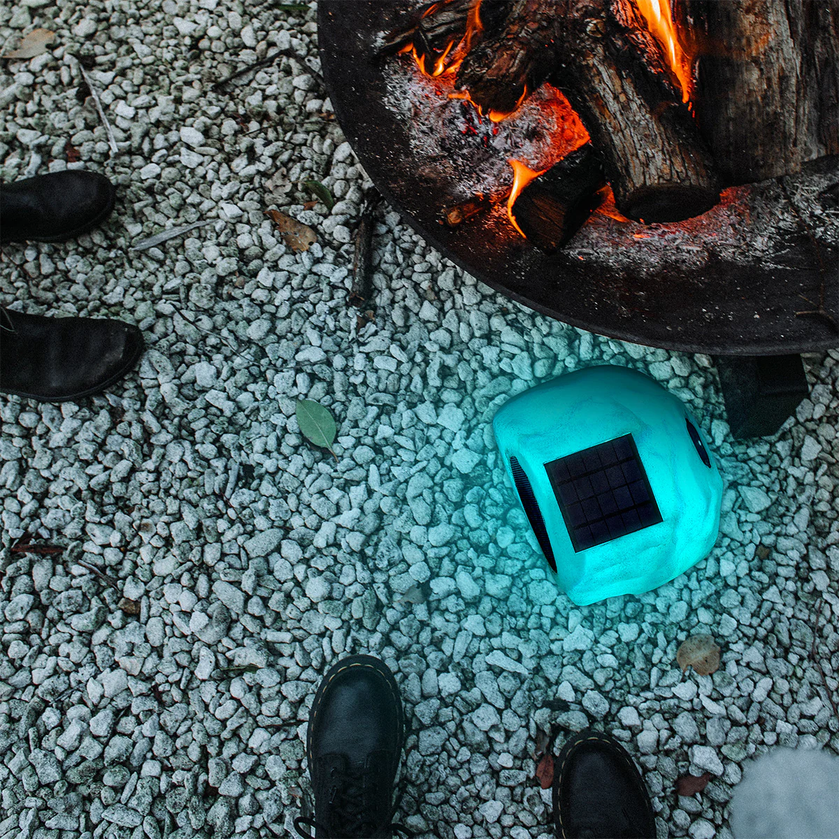 Solar Powered Bluetooth Rock Speaker with Multilink - Image 5
