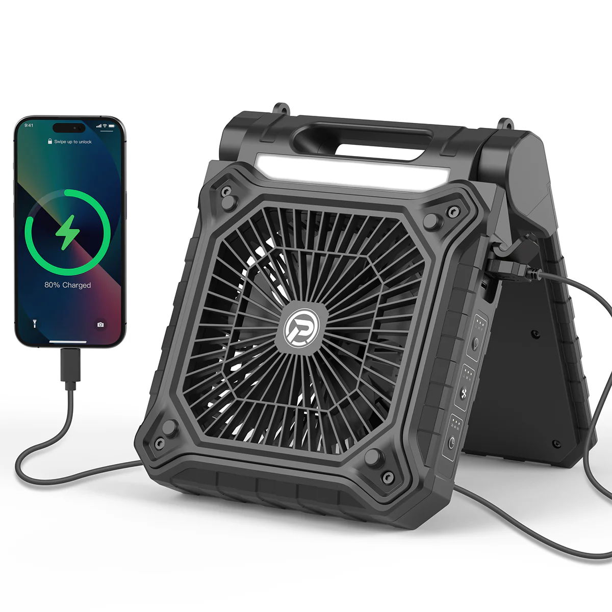 Solar Powered Fan with LED Lights - Image 8