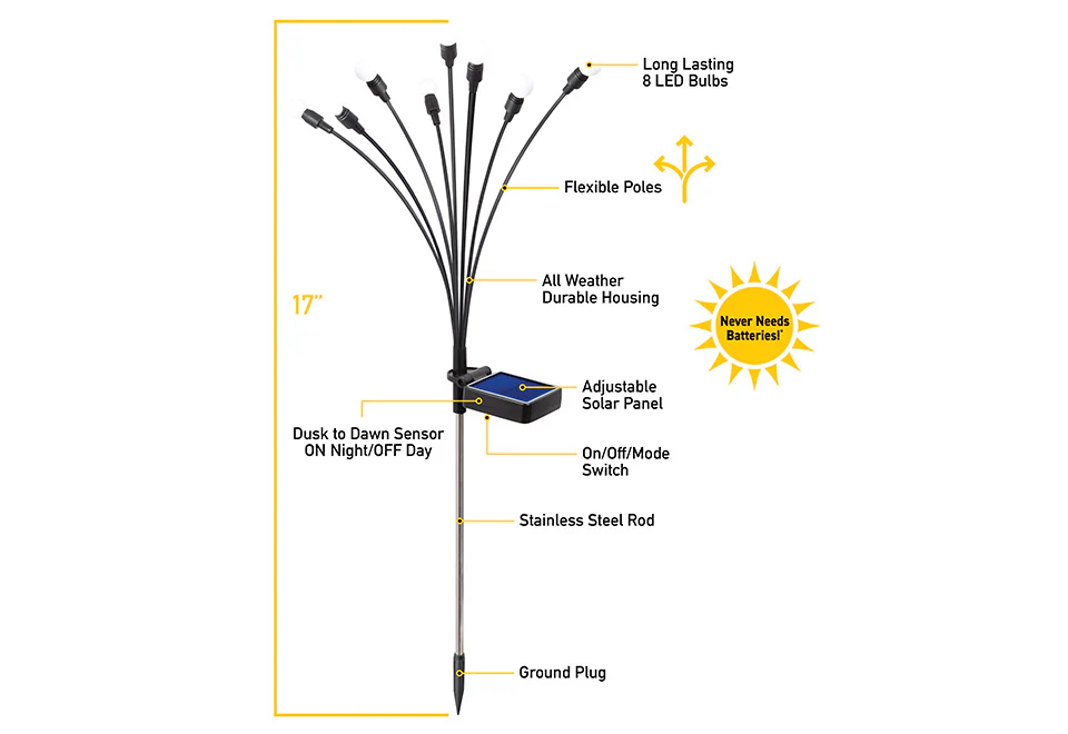 Solar Powered Firefly Garden Lights (Set of 2) - Image 6