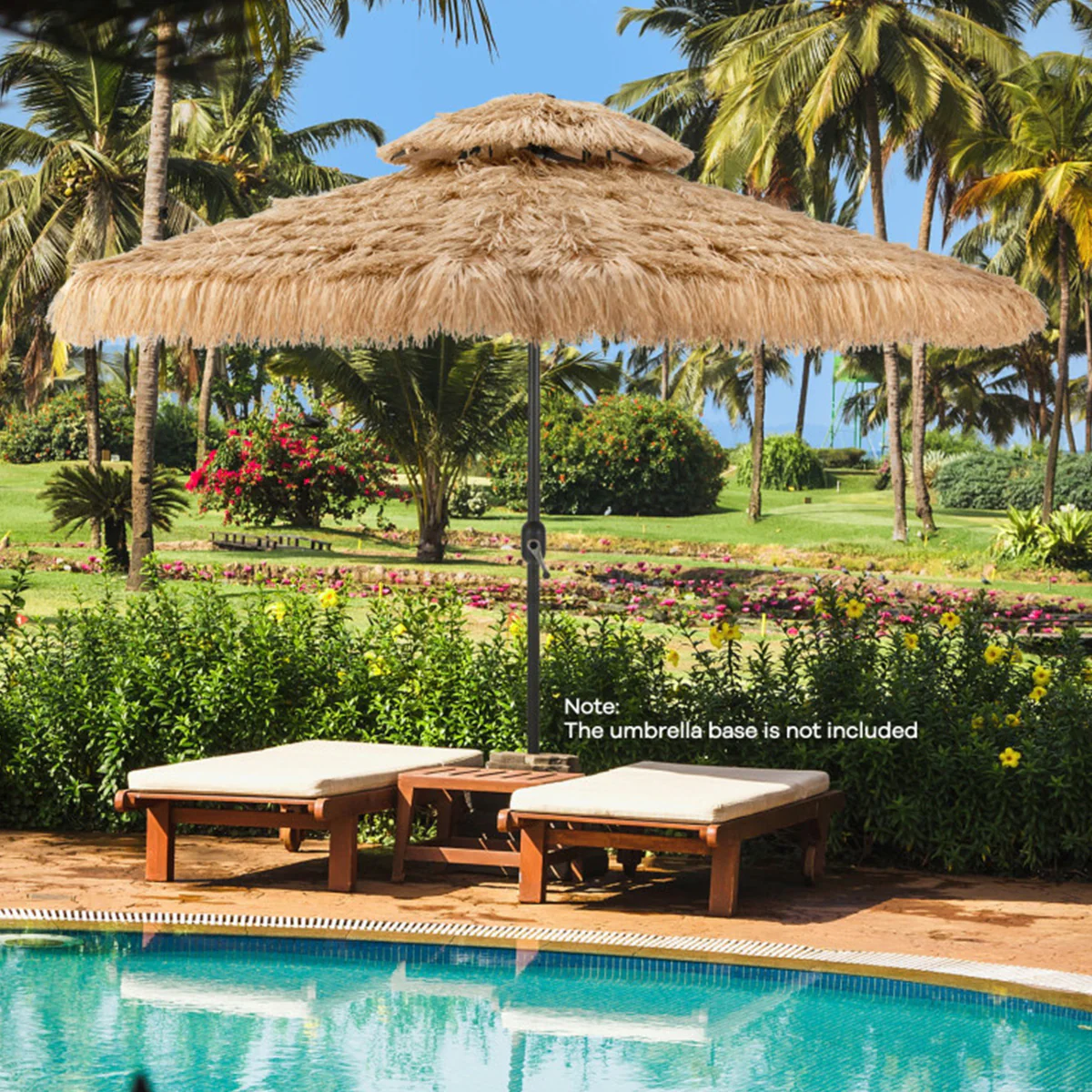 Solar Powered Tiki Patio Umbrella with Led Lights - Image 20