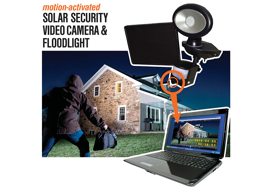 Solar Security Video Camera and Floodlight - Image 3
