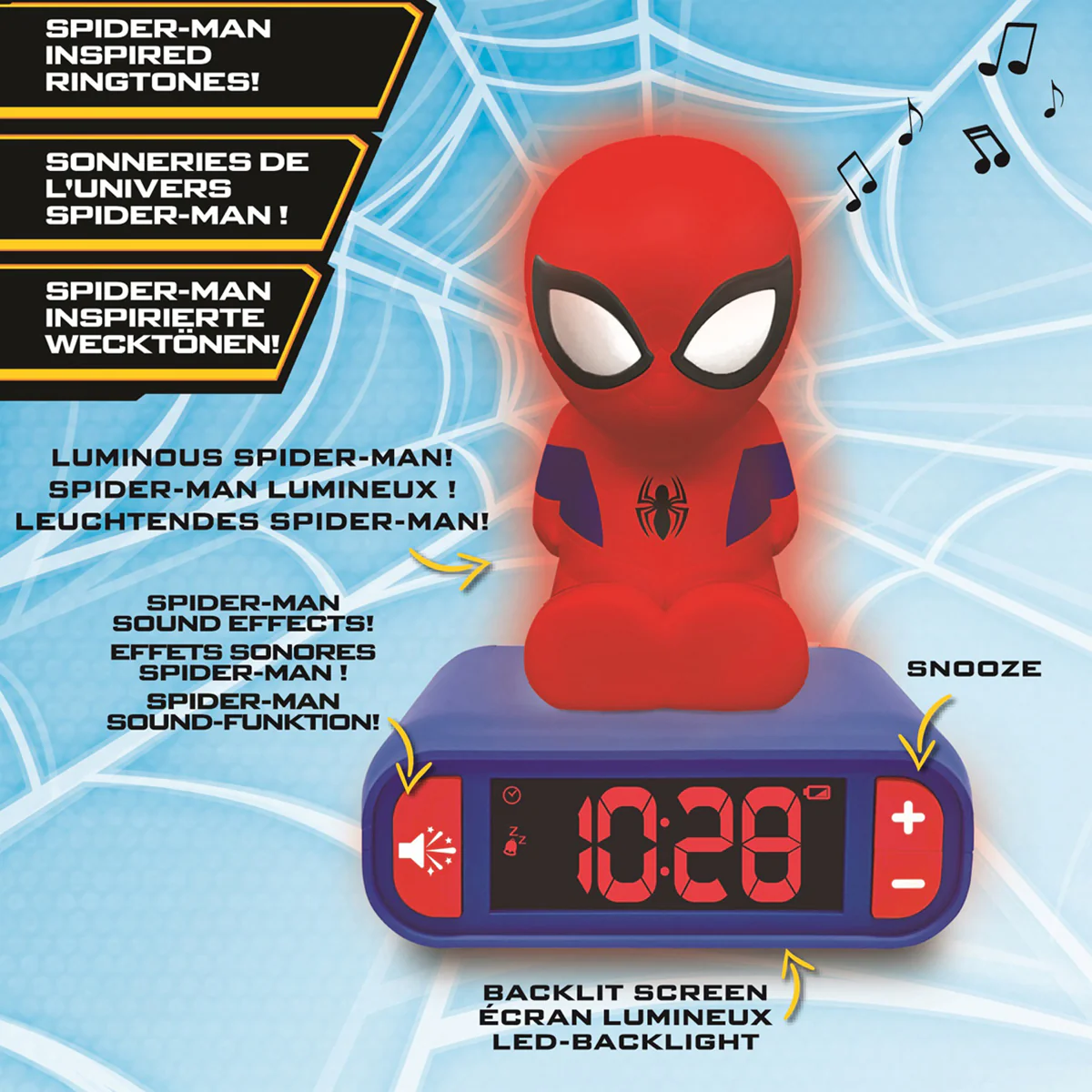 Spiderman Digital Alarm Clock with Nightlight - Image 5