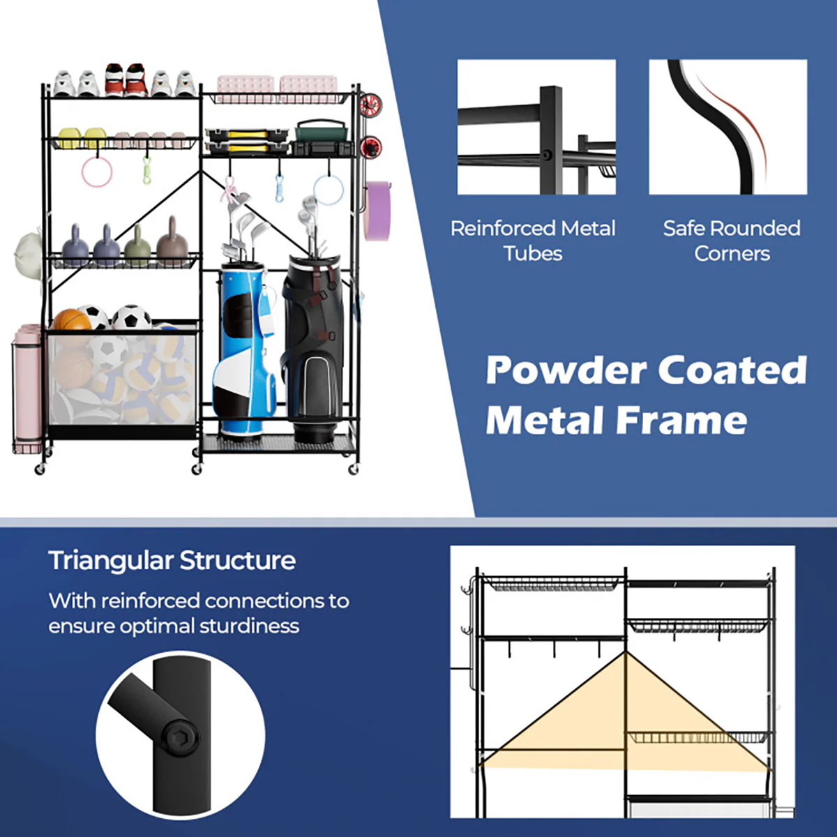 Sports Equipment Garage Organizer - Image 6