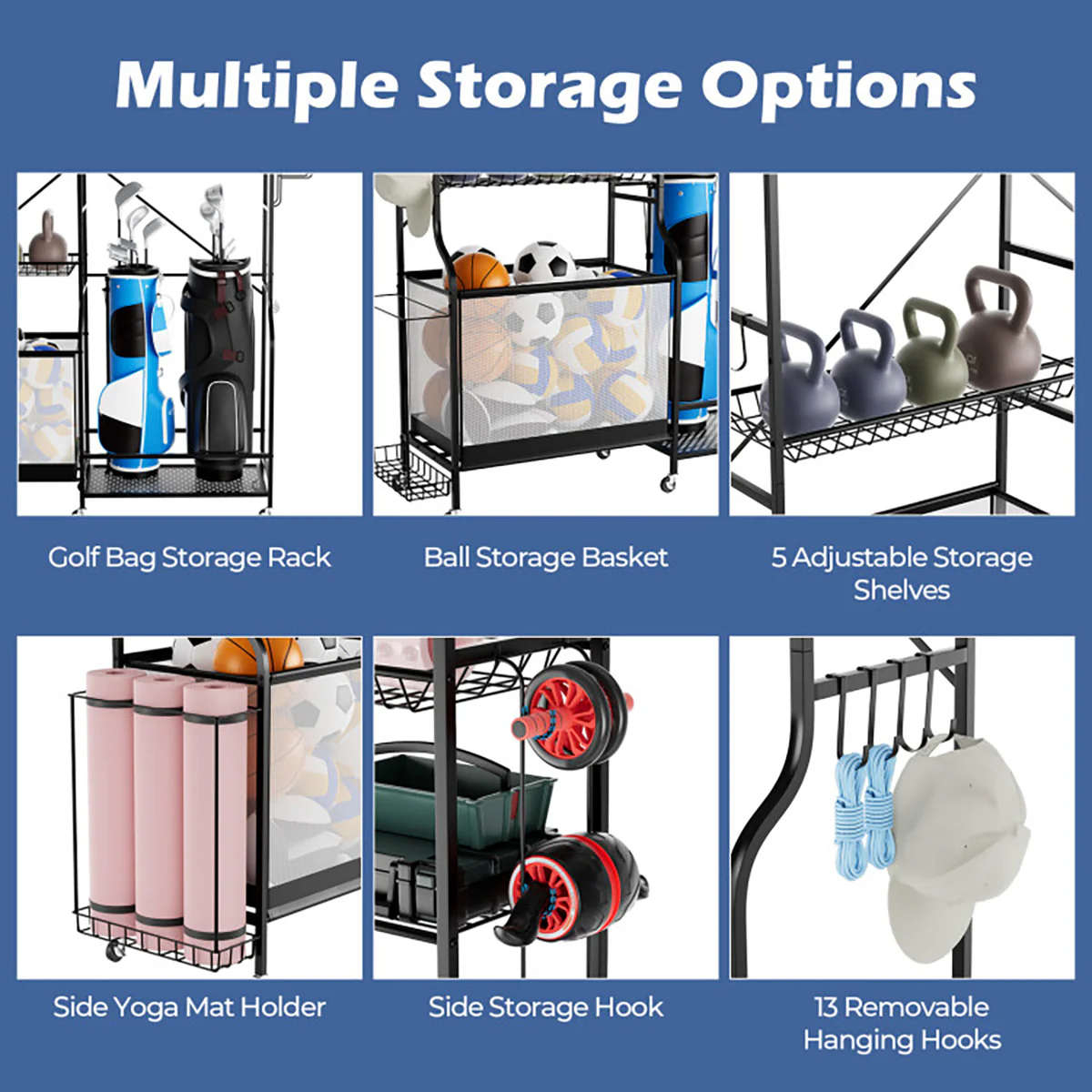 Sports Equipment Garage Organizer - Image 7