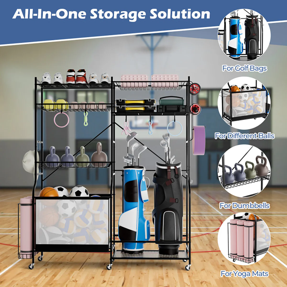 Sports Equipment Garage Organizer - Image 8