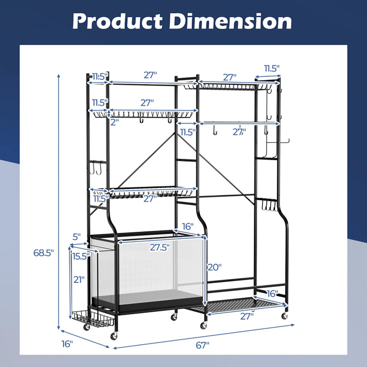 Sports Equipment Garage Organizer - Image 9
