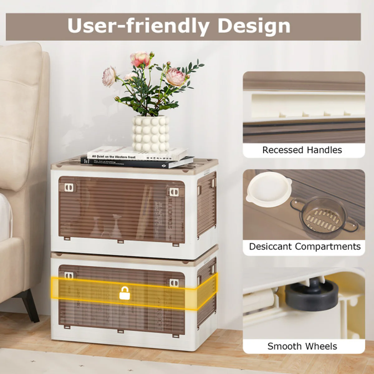 Stackable Storage Bins with Lids (Set of 3) - Image 12