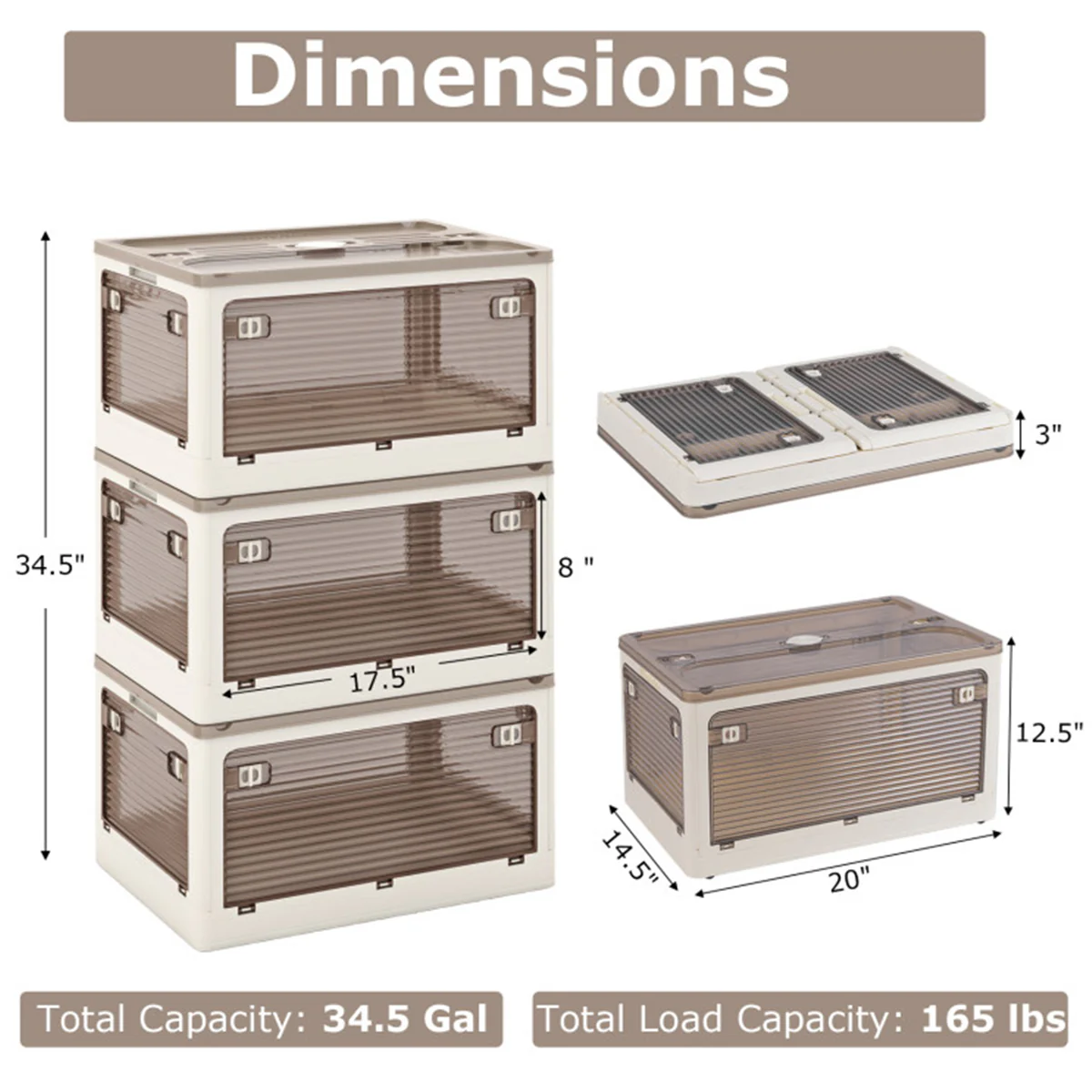 Stackable Storage Bins with Lids (Set of 3) - Image 20