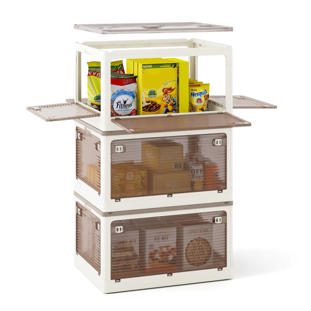 Stackable Storage Bins with Lids (Set of 3) - Image 21