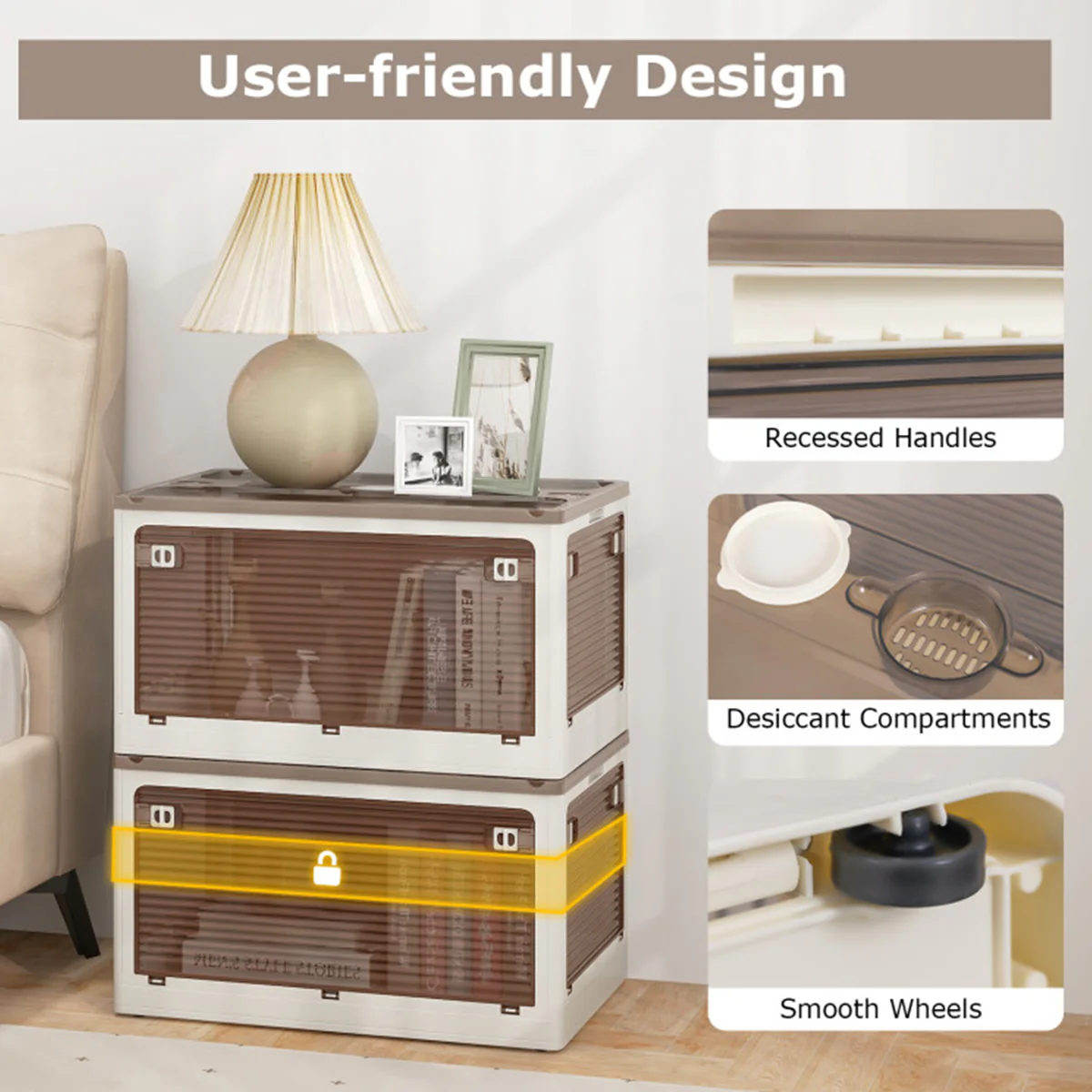 Stackable Storage Bins with Lids (Set of 3) - Image 24