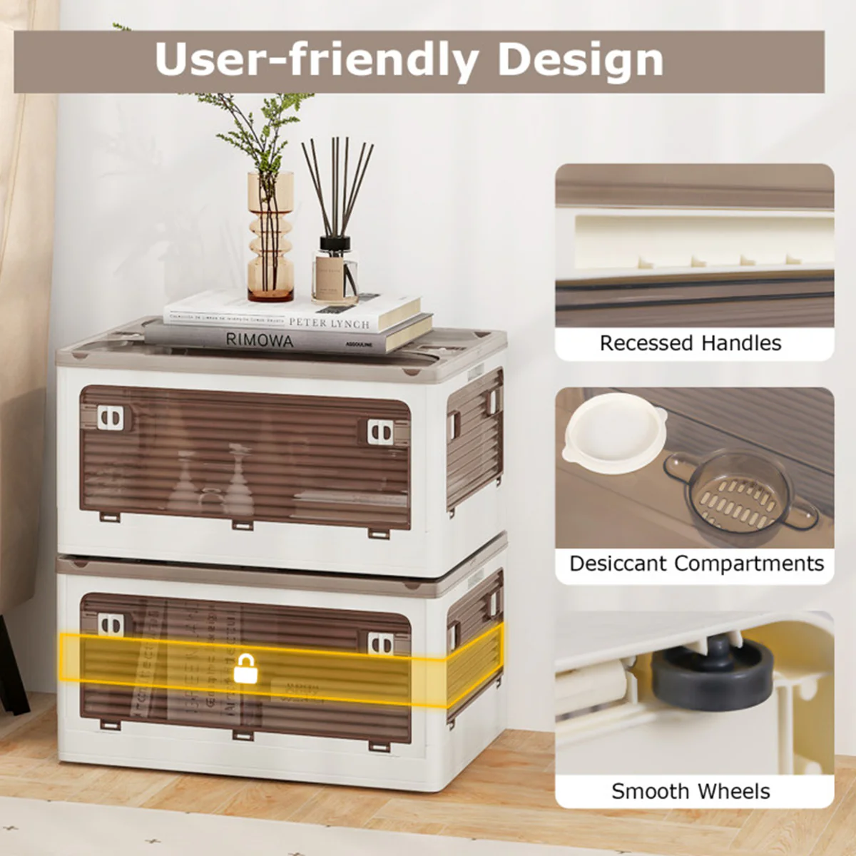 Stackable Storage Bins with Lids (Set of 3) - Image 3