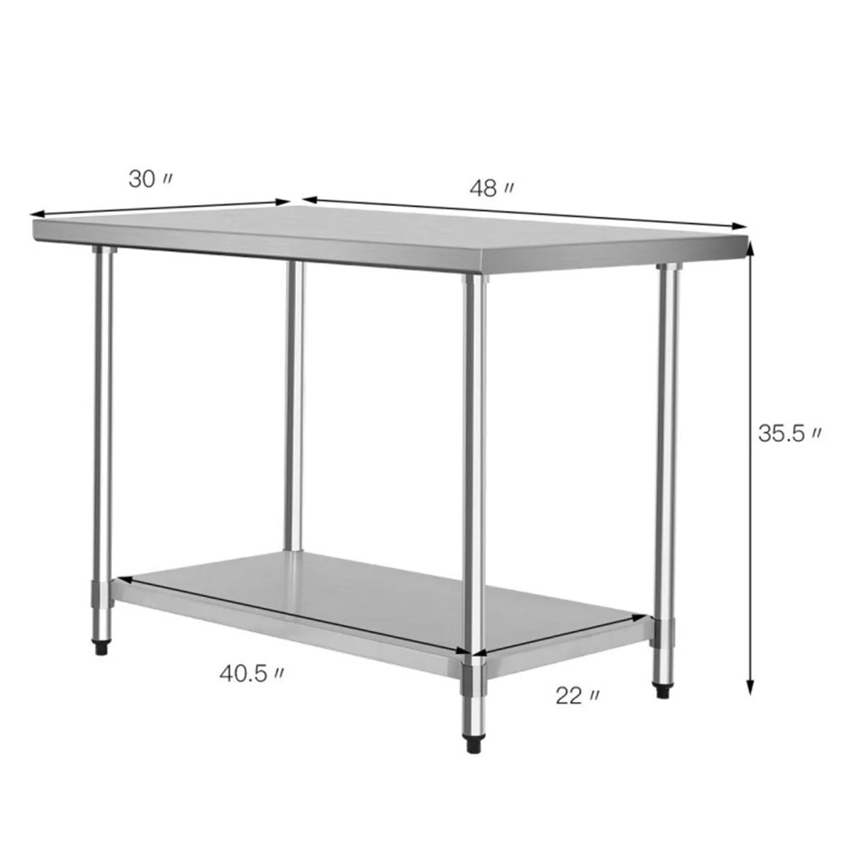 Stainless Steel Commercial Kitchen Worktable - Image 5
