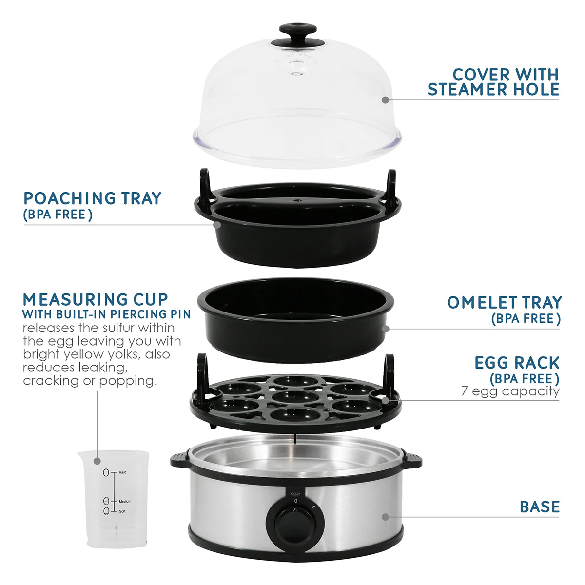 Stainless Steel Easy Egg Cooker - Image 6