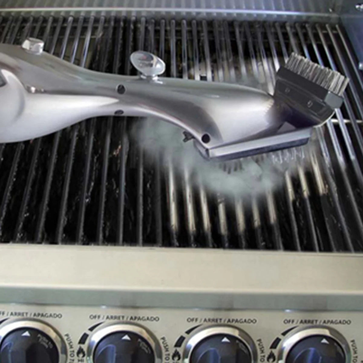 Stainless Steel Steam Cleaning Grill Brush - Image 5