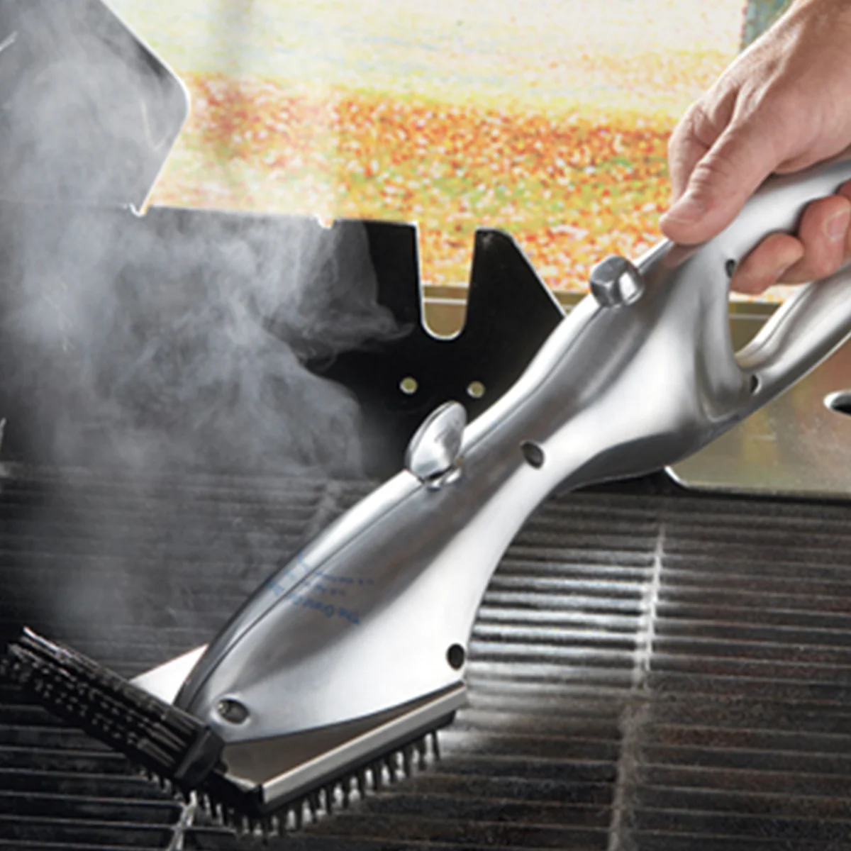 Stainless Steel Steam Cleaning Grill Brush - Image 6