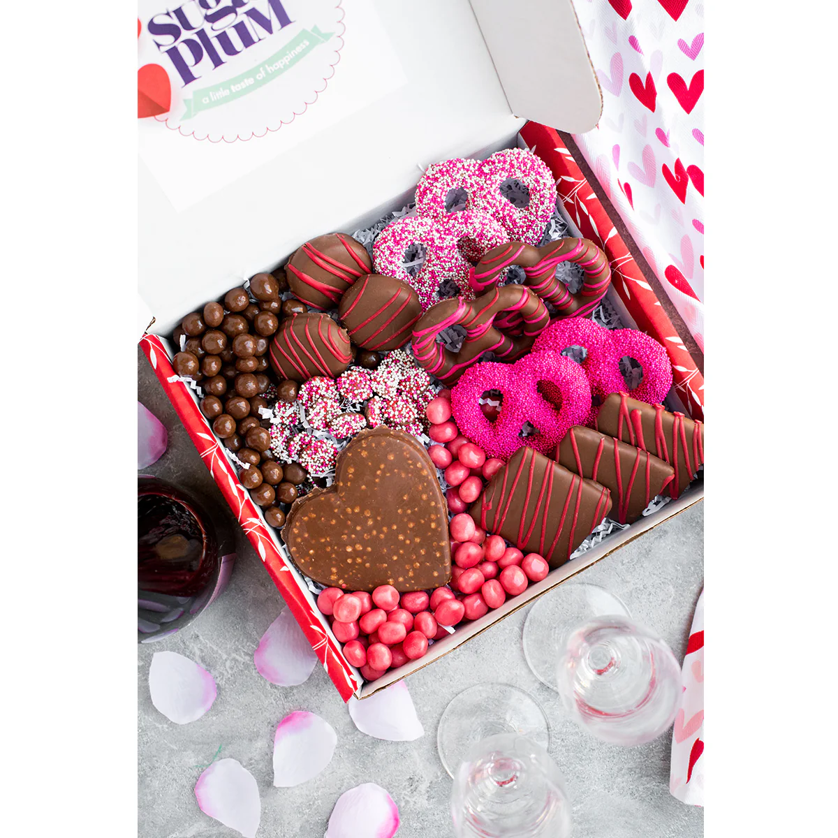 Sugar Plum Happy Valentine's Chocolate and Treats Box - Image 3