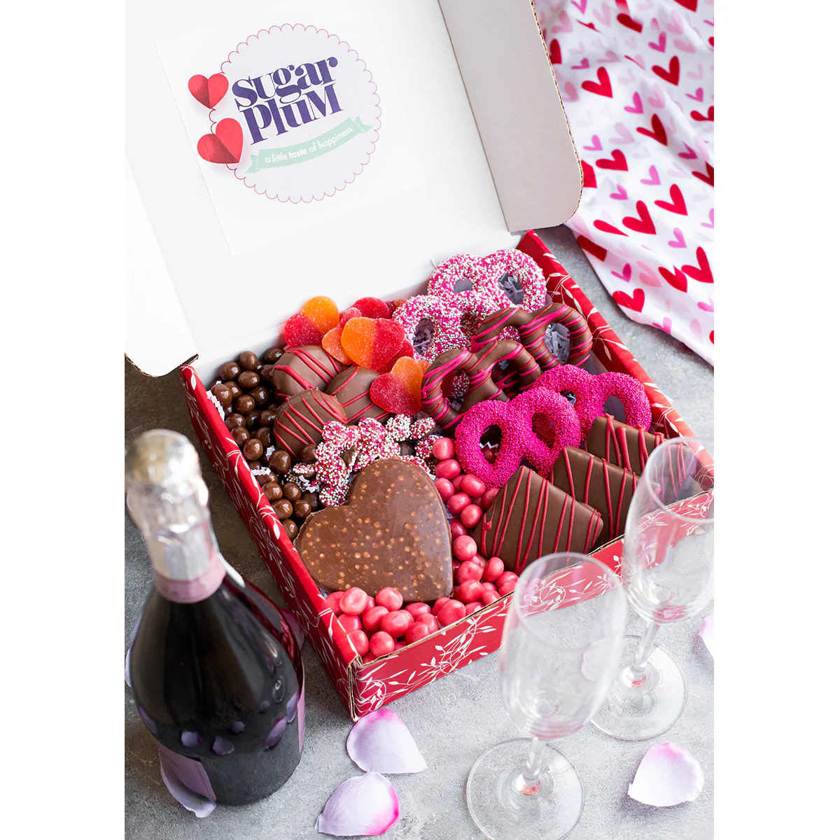 Sugar Plum Happy Valentine's Chocolate and Treats Box - Image 4