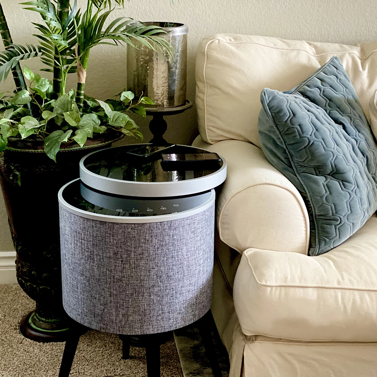Swivel Top Bluetooth Speaker Side Table - Image 2