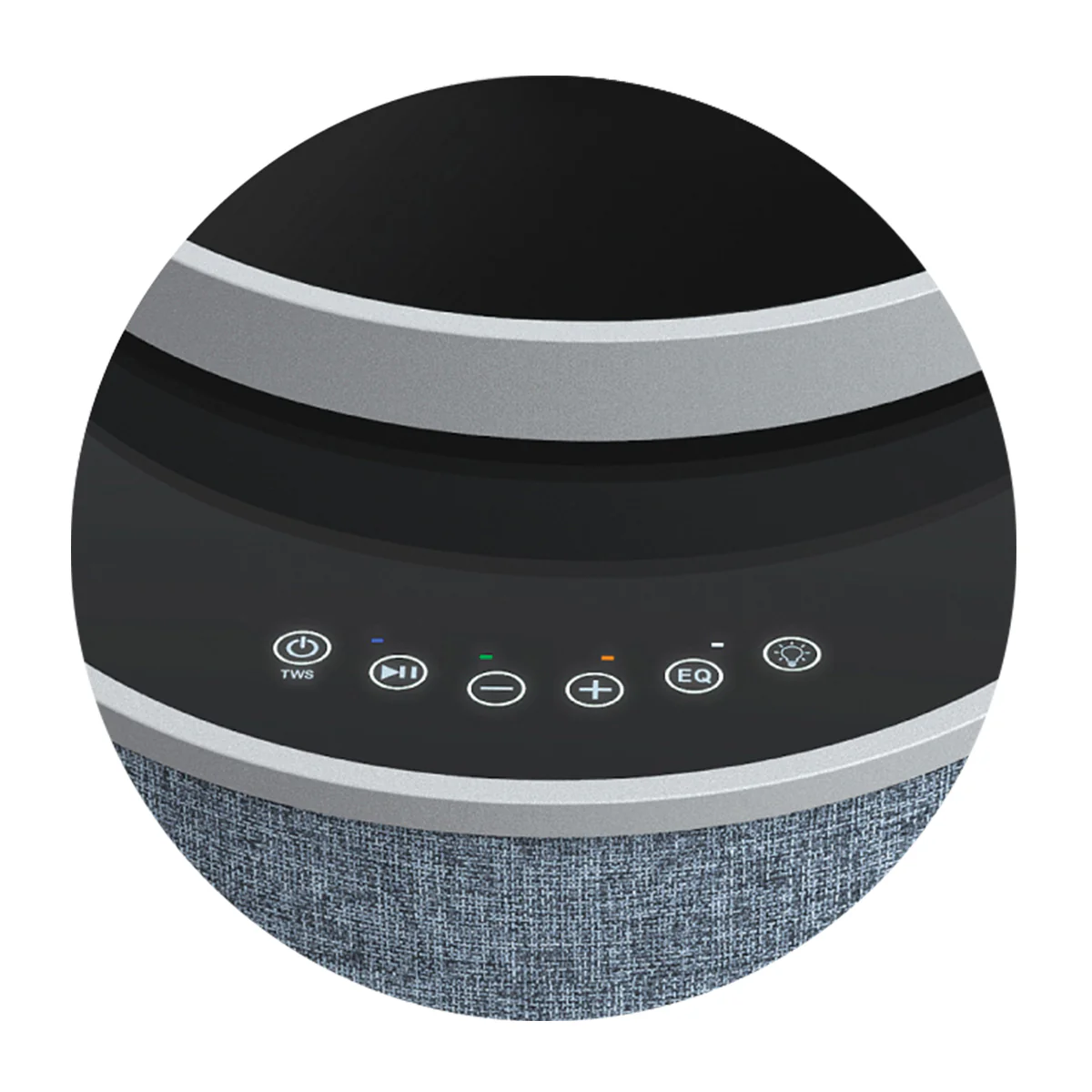 Swivel Top Bluetooth Speaker Side Table with Mood Lighting - Image 11