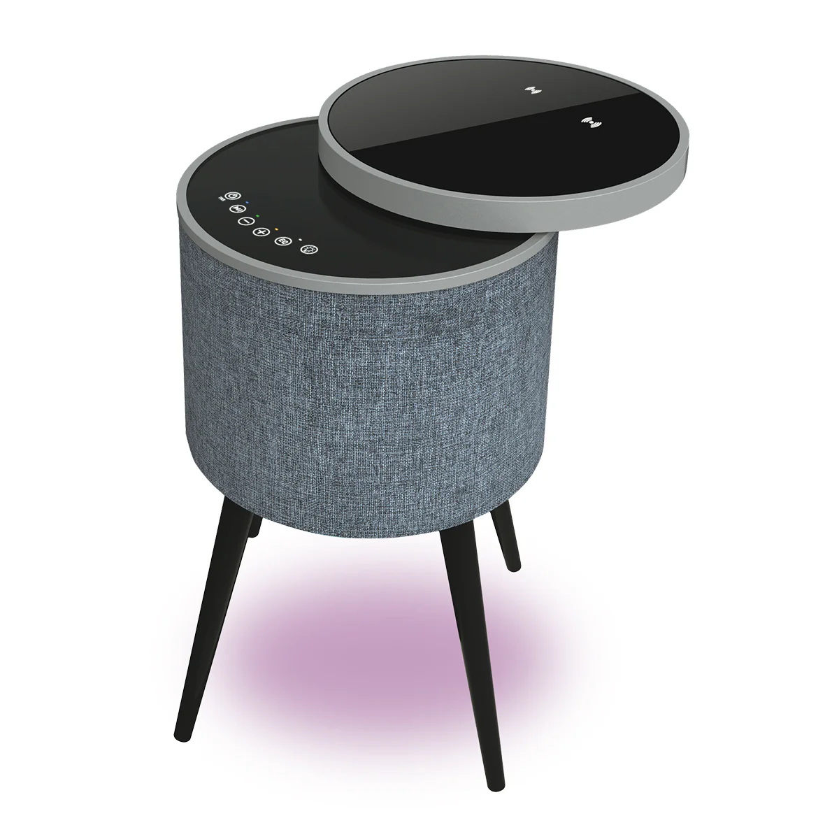 Swivel Top Bluetooth Speaker Side Table with Mood Lighting - Image 7