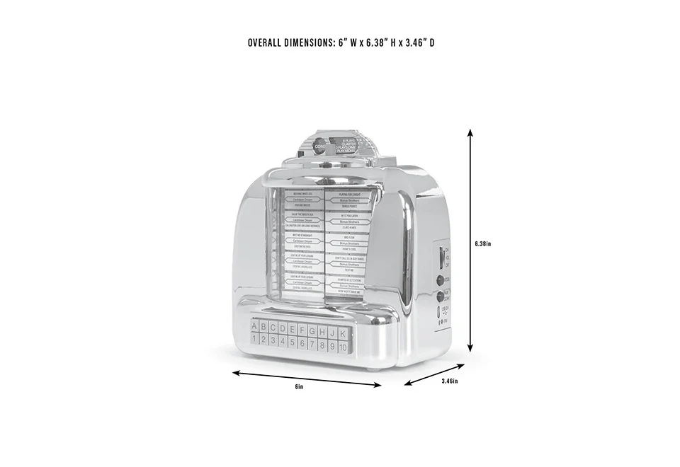 Tabletop Diner Jukebox Radio with Bluetooth - Image 10