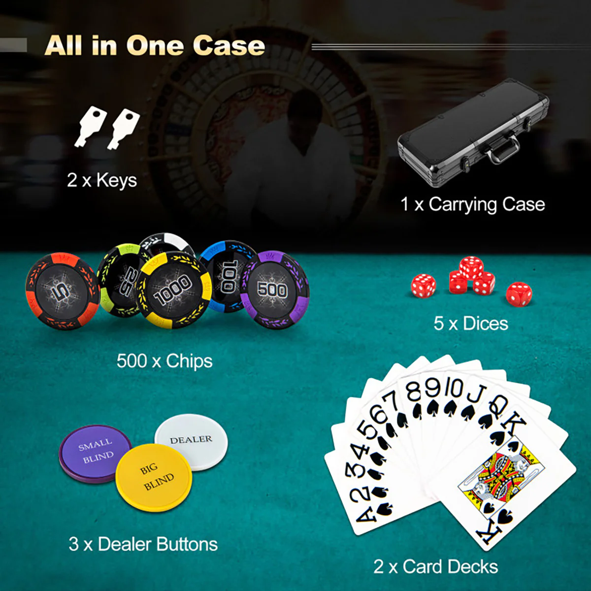 Texas Hold'em Poker Chip Set - Image 3