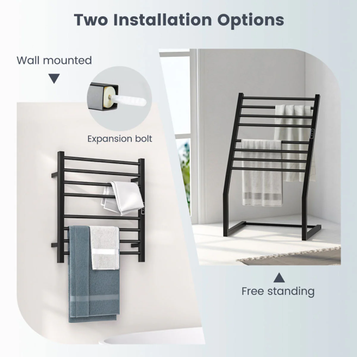 Towel Warmer Rack with LED Display - Image 6