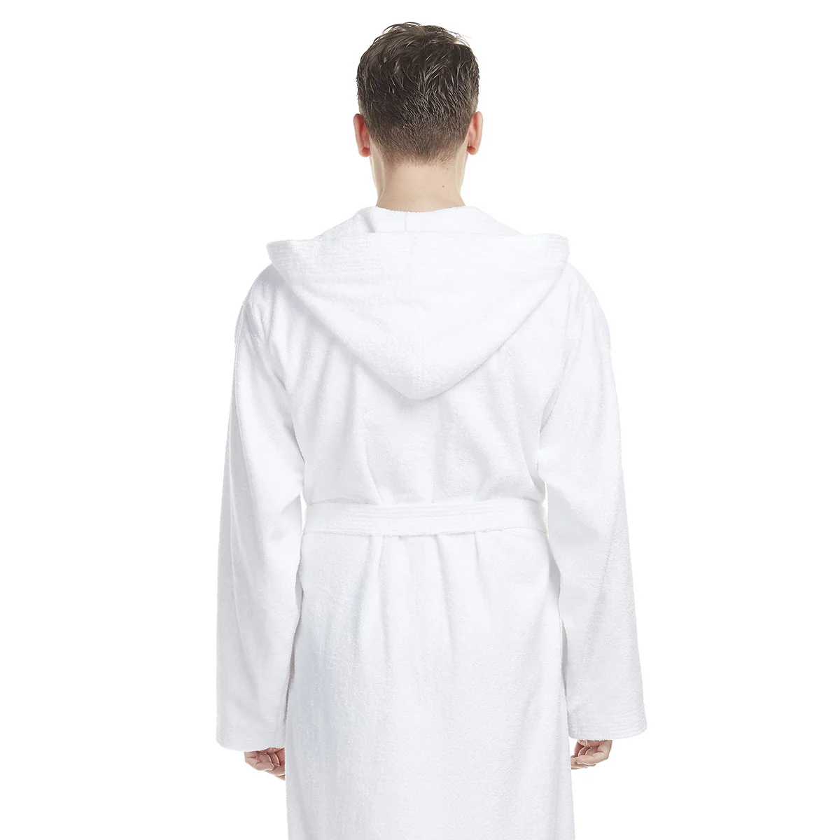 Turkish Cotton Ankle Length Hooded Bathrobe - Image 3