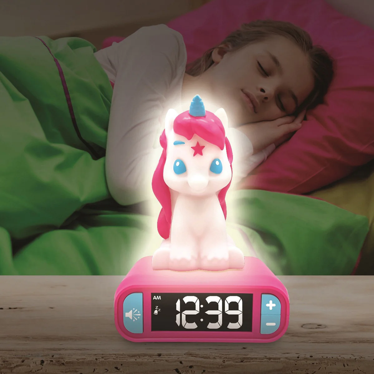 Unicorn Digital Alarm Clock with Nightlight - Image 7