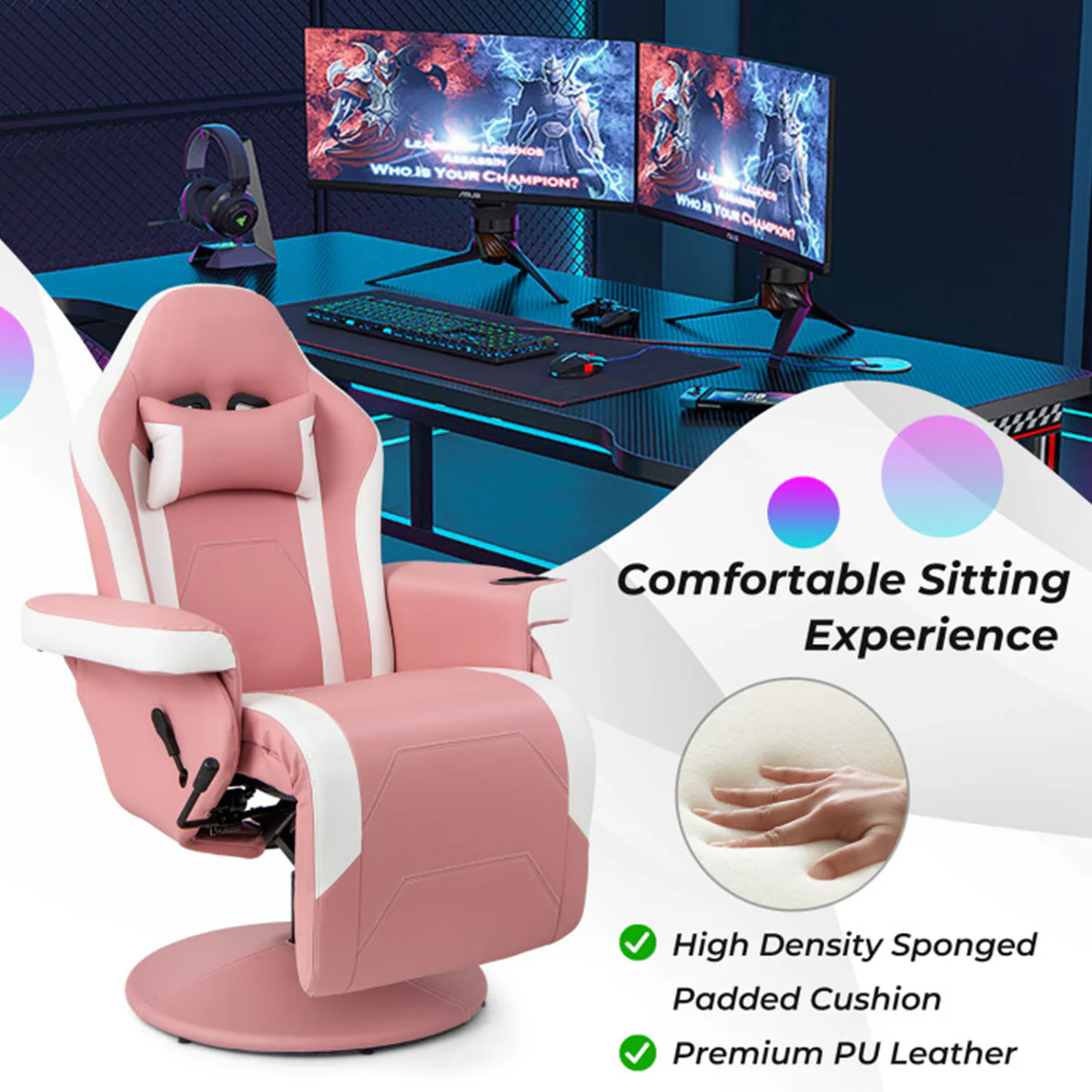 Video Gaming Massage Recliner Chair - Image 11