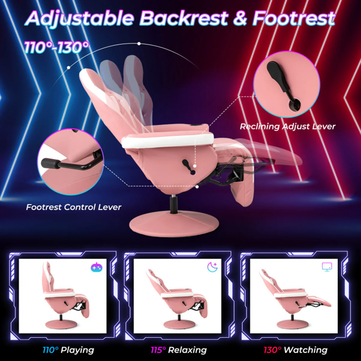 Video Gaming Massage Recliner Chair - Image 18