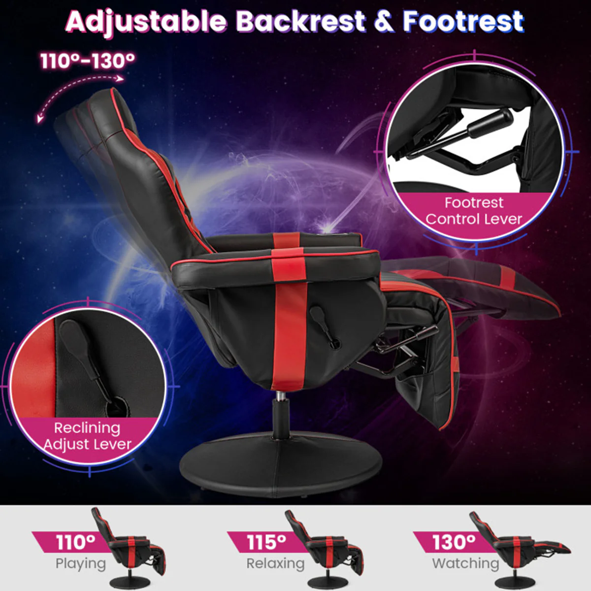 Video Gaming Massage Recliner Chair - Image 22